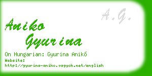 aniko gyurina business card